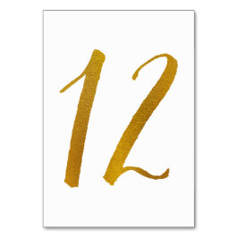 Bordsnummer - Avslappnad Penselskripttypografi -12