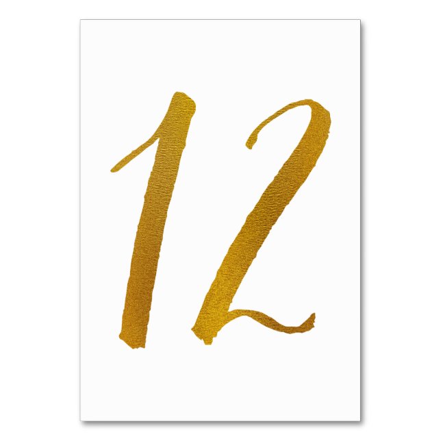 Bordsnummer - Avslappnad Penselskripttypografi -12 (Framsidan)