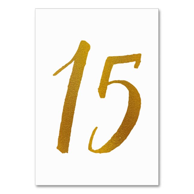 Bordsnummer - Avslappnad Penselskripttypografi -15 (Framsidan)