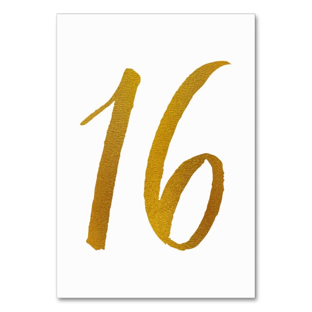 Bordsnummer - Avslappnad Penselskripttypografi -16 (Framsidan)