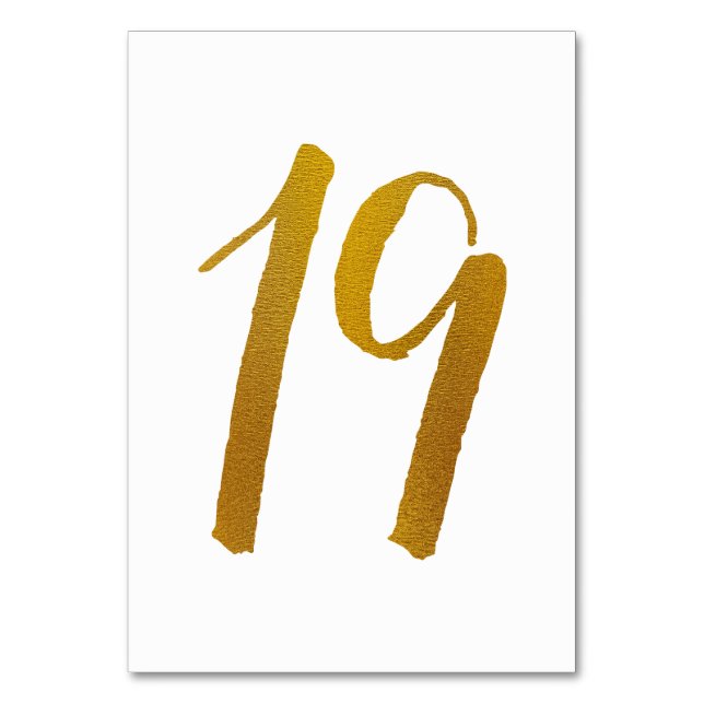 Bordsnummer - Avslappnad Penselskripttypografi -19 (Framsidan)