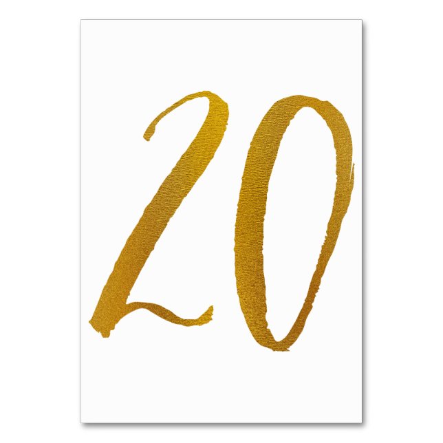 Bordsnummer - Avslappnad Penselskripttypografi -20 (Framsidan)