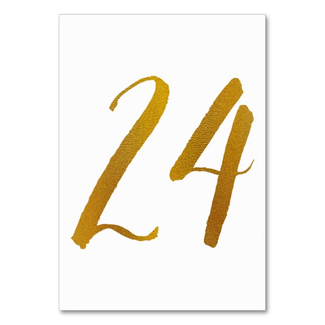 Bordsnummer - Avslappnad Penselskripttypografi -24 (Framsidan)