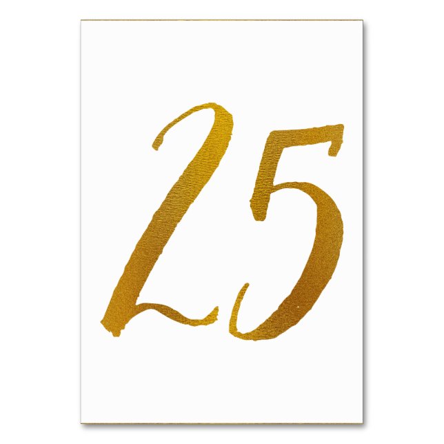 Bordsnummer - Avslappnad Penselskripttypografi -25 (Framsidan)