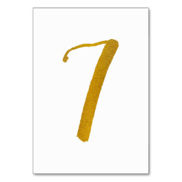 Bordsnummer - Avslappnad Penselskripttypografi - 7