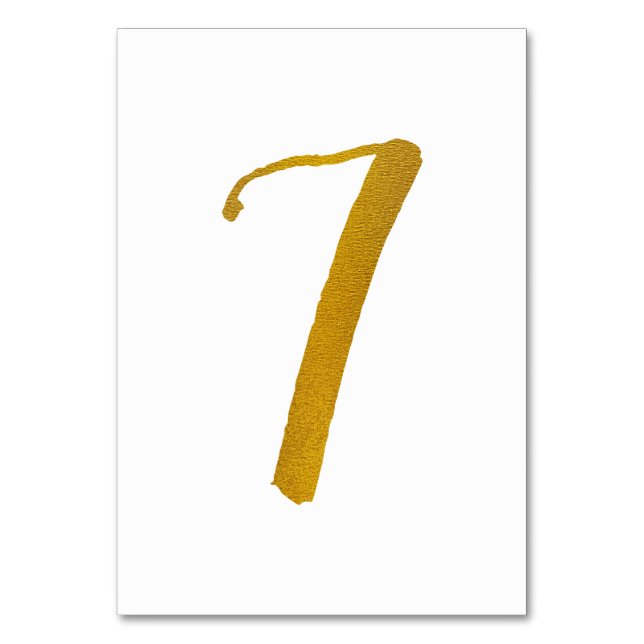 Bordsnummer - Avslappnad Penselskripttypografi - 7 (Framsidan)