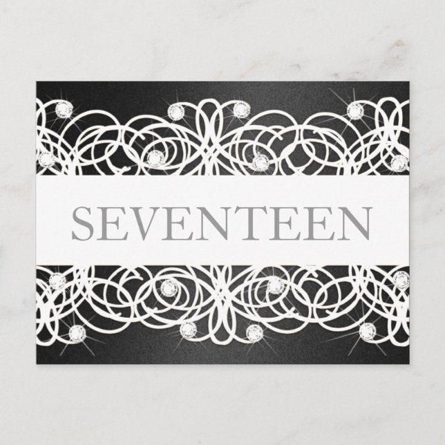 Bordsnummer Black Shimmer och Crystals (Framsida)