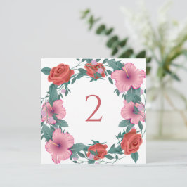 Bordsnummer blommigt gräns