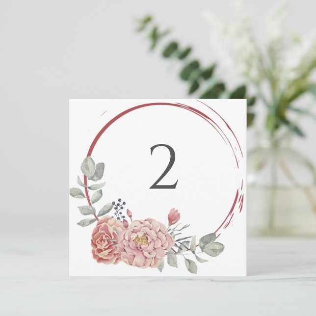 Bordsnummer blommigt gräns (Stående Fram)