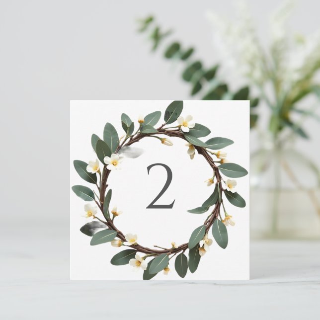 Bordsnummer blommigt gräns (Stående Fram)