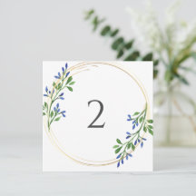 Bordsnummer blommigt gräns
