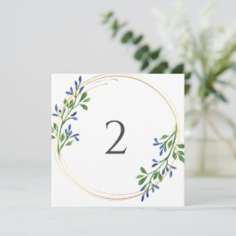 Bordsnummer blommigt gräns