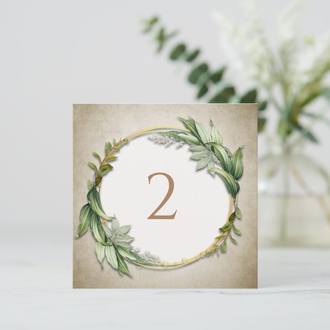 Bordsnummer blommigt gräns (Stående Fram)