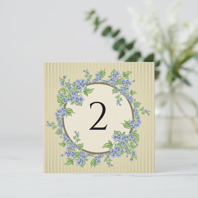 Bordsnummer blommigt gräns (Stående Fram)