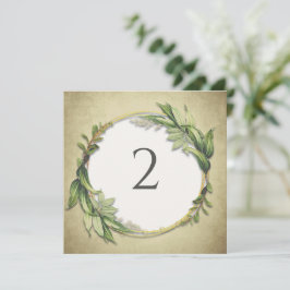 Bordsnummer blommigt gräns