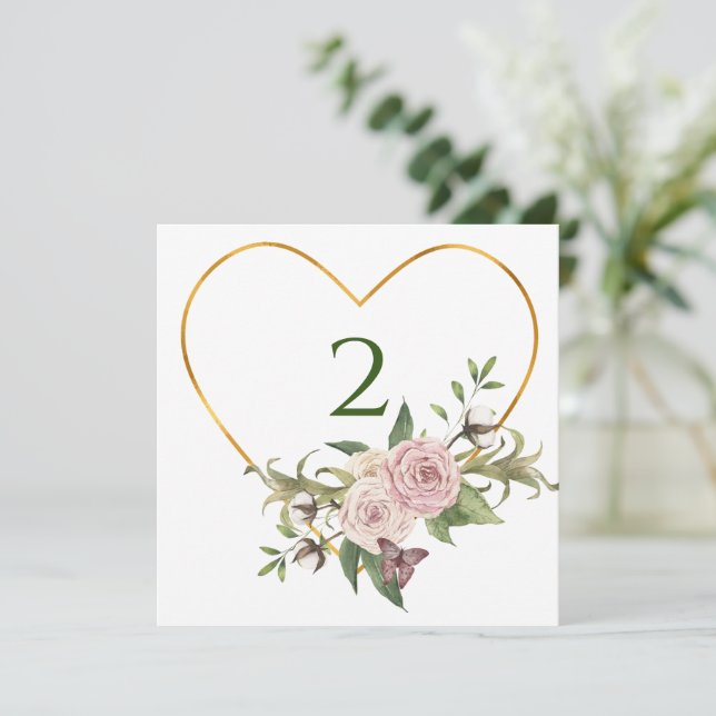 Bordsnummer blommigt gräns (Stående Fram)