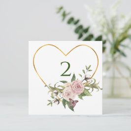 Bordsnummer blommigt gräns