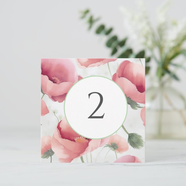 Bordsnummer blommigt gräns (Stående Fram)