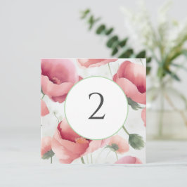 Bordsnummer blommigt gräns