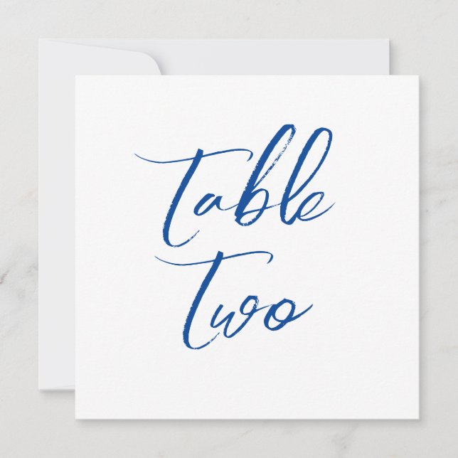 Bordsnummer blommigt gräns elegant blå (Framsida)