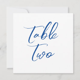 Bordsnummer blommigt gräns elegant blå