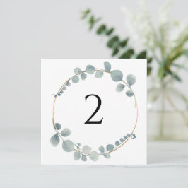 Bordsnummer blommigt gräns enkel elegant