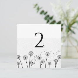 Bordsnummer blommigt gräns enkel elegant