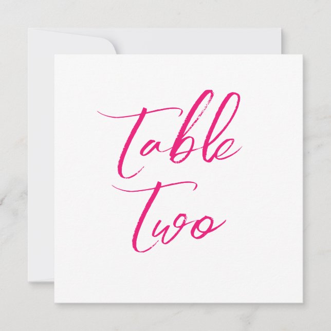 Bordsnummer blommigt gräns enkel elegant rosa (Framsida)