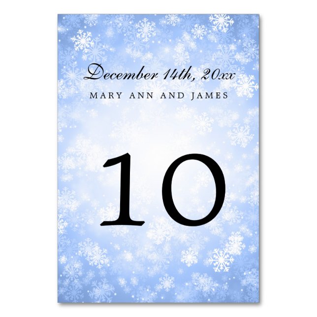 Bordsnummer Blue Winter Wonderland Gnistra (Framsidan)