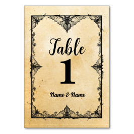 Bordsnummer Bröllop Gothic Ram Halloween-kort