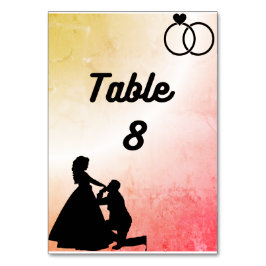 Bordsnummer Bröllop-kort