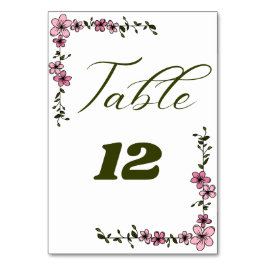 Bordsnummer Bröllop-kort