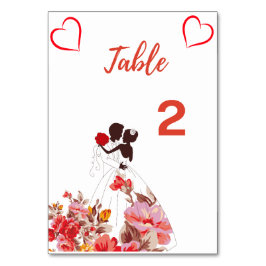 Bordsnummer Bröllop-kort