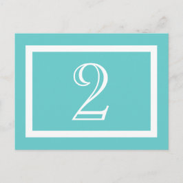 Bordsnummer Card - Aqua - Anpassade