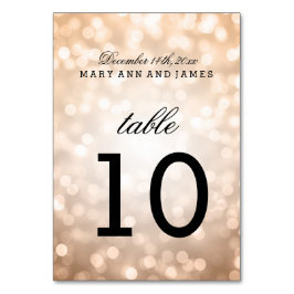 Bordsnummer Copper Glitter Ljus