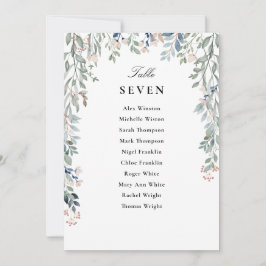 Bordsnummer för Blommigt av elegantens sittplan