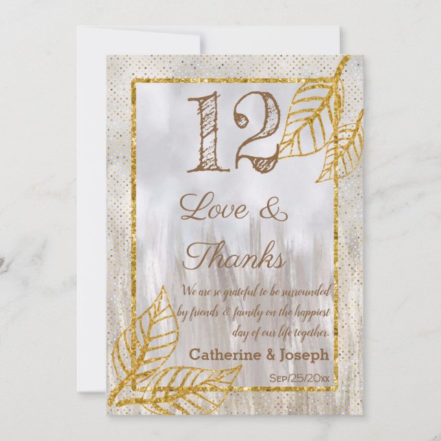 Bordsnummer för Chestnut Löv Guld på hösten (Framsida)