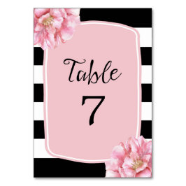 Bordsnummer för Chic av blommigt/Rosa