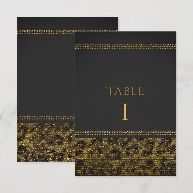 Bordsnummer för Chic av Leopard Gnistra Sequins Gl (Fram/baksida)