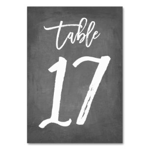 Bordsnummer för chic av typen Chalkboard Bord 17