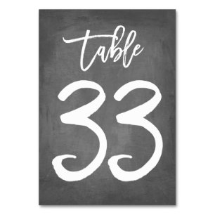 Bordsnummer för chic av typen Chalkboard   Bord 33