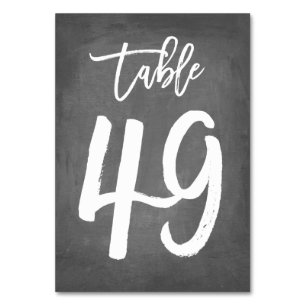 Bordsnummer för chic av typen Chalkboard   Bord 49