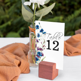 Bordsnummer för Dusty Royal Blue Lila Bloom Blommi