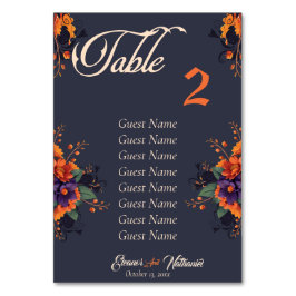 bordsnummer för elegant gotin Blommigt med namn-ko