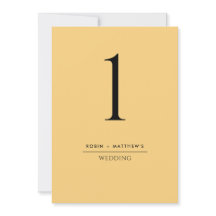 Bordsnummer för elegant och enkel Gult