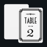 Bordsnummer för enkel vit och svart konsthandling<br><div class="desc">De här bordsnumren har en svart och vit palett för färg, ett geometriskt ram och andra stilistiska detaljer som alla inspireras av Art Deco och de kommande 20-årsperioderna. Du kan anpassa exempeltexten till fält.</div>