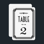 Bordsnummer för enkel vit och svart konsthandling<br><div class="desc">De här bordsnumren har en svart och vit palett för färg,  ett geometriskt ram och andra stilistiska detaljer som alla inspireras av Art Deco och de kommande 20-årsperioderna. Du kan anpassa exempeltexten till fält.</div>