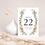 Bordsnummer för färgstark Blommigt<br><div class="desc">Vårt färgstarka Bordsnummer för Blommigt är perfekten till att er glädjande händelse! Det här moderna bordsnumret är unikt och nyktert och har enastående chic-handmålade vattenfärgsfärgade blommigtar i färg av mörk blått, stark rosa, rosa, guldfärgad gult, vibrant röd grönt och sage löv som är perfekt för modern vår- och sommarträdgårdsmatad bröllop....</div>