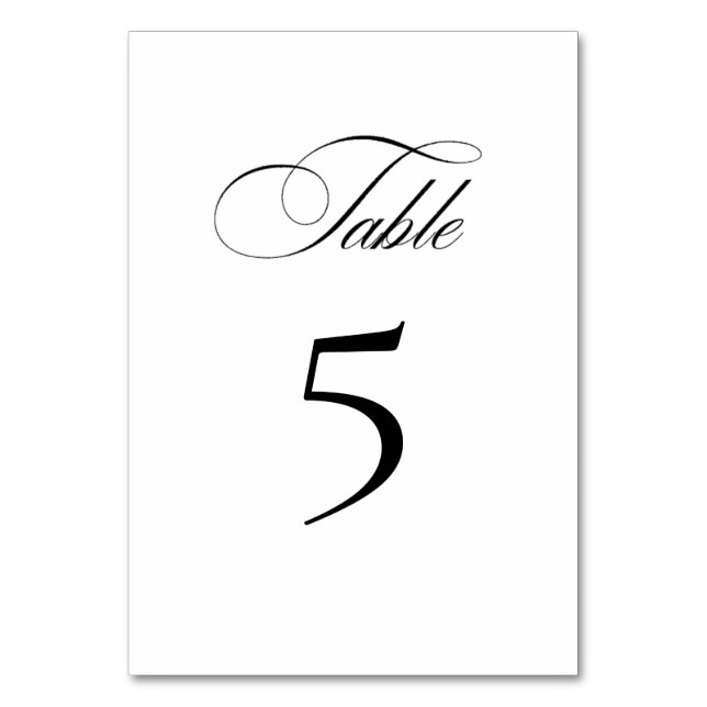 Bordsnummer för formell Elegant (Framsidan)