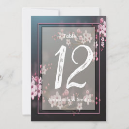 Bordsnummer för geometrisk Blommigt av körsbärssys